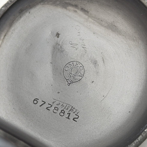 circa 1923 antique omega pocket watch gunmetal hunter case works well